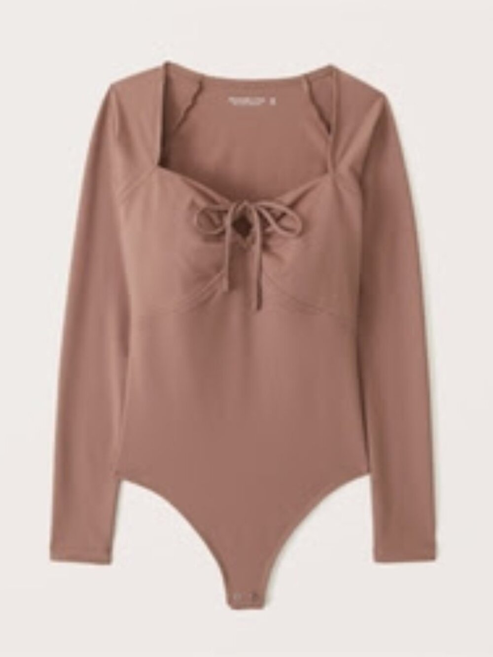 LIKE NEW: Abercrombie & Fitch Long-Sleeve Seamless Fabric Cinched Front Bodysuit